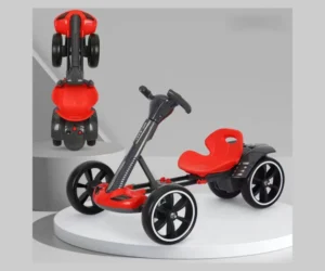 Складний електромобіль на акумуляторі 6V 4.5Ah з регульованою рамою Go-Kart Червоний
