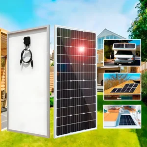 Монокристалічна сонячна панель SoLarPanel 100W з високою продуктивністю та довговічністю — ефективне та надійне рішення для отримання екологічної енергії для дому, дачі, кемпінгу та автомобілів.