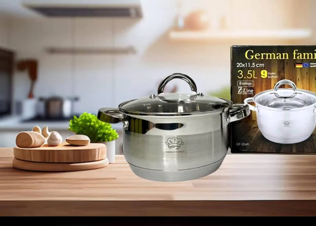 Каструля із кришкою 3.5 л із нержавіючої сталі German Family