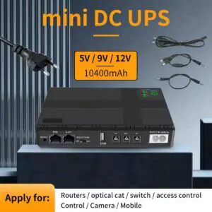 Джерело безперебійного живлення (ДБЖ) для роутерів DC1018p 10400mAh 5V 2A Чорний