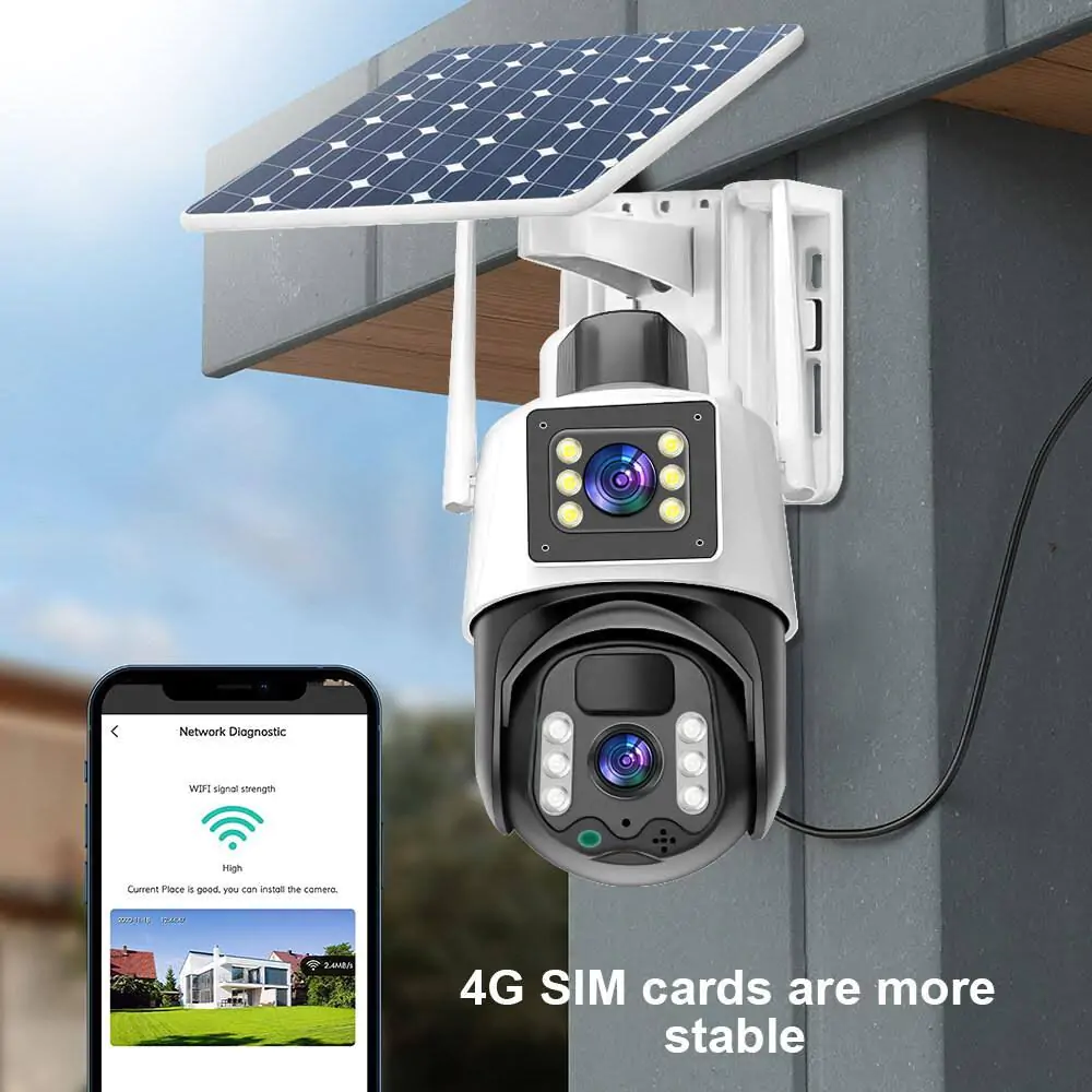 Вулична 4G Камера відеоспостереження UKC V380pro з сонячною панеллю та акумулятором