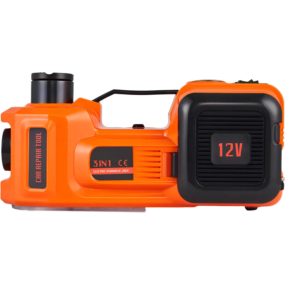 Домкрат та компресор електрогідравлічний 180w ZSY03-X 12V навантаженням до 5 тонн Домкрат + Компресор + Ліхтарик