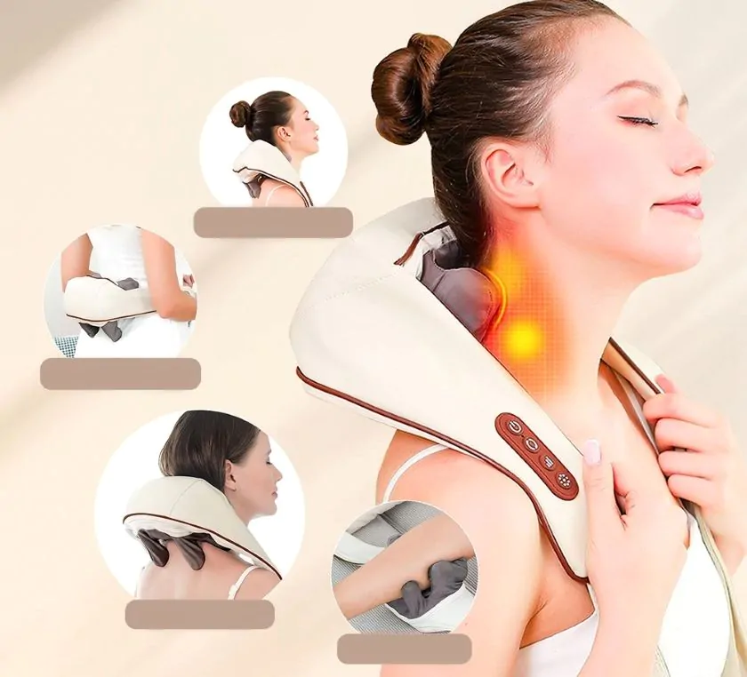 Масажер електричний U-подібний з підігрівом для спини/шиї/тіла Kneading Neck Massager