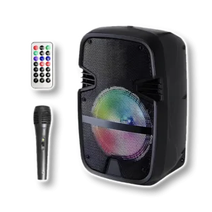 Портативна акустична Bluetooth колонка з RGB підсвічуванням, мікрофоном і пультом